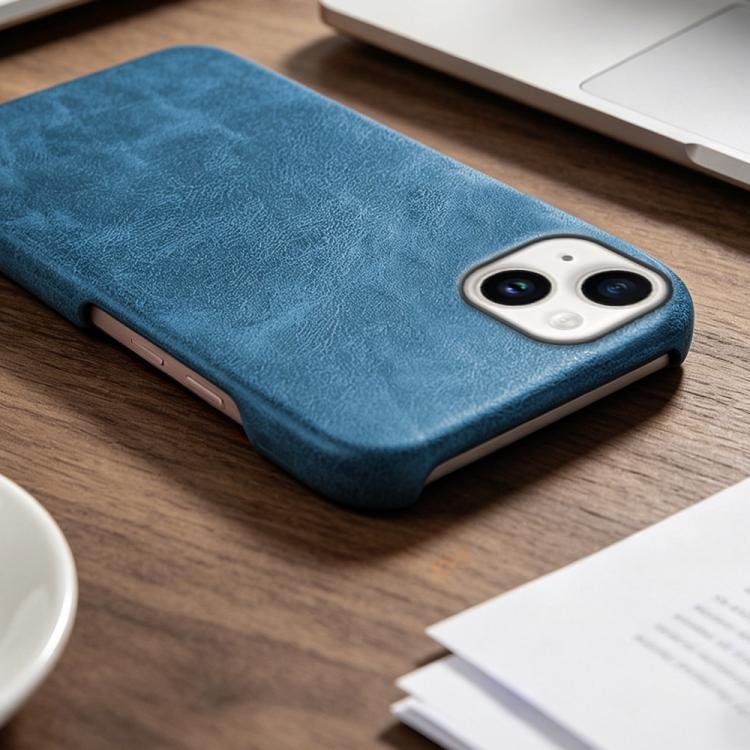 For iPhone 14 Retro-skin Magnetic Vegan Leather Back Phone Case