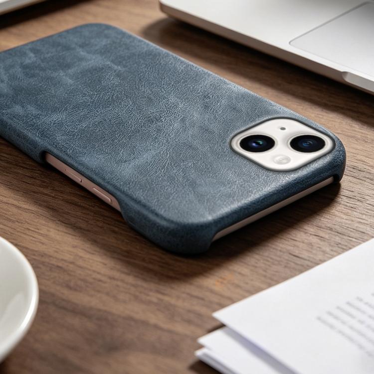 For iPhone 14 Retro-skin Magnetic Vegan Leather Back Phone Case