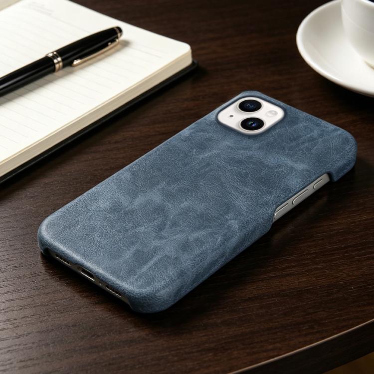 For iPhone 14 Retro-skin Magnetic Vegan Leather Back Phone Case