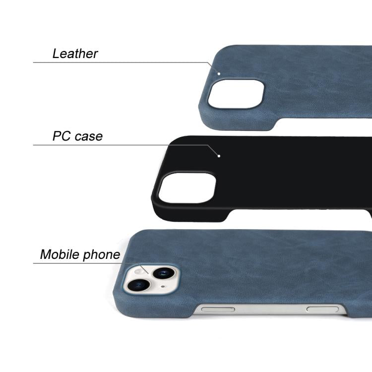 For iPhone 14 Retro-skin Magnetic Vegan Leather Back Phone Case