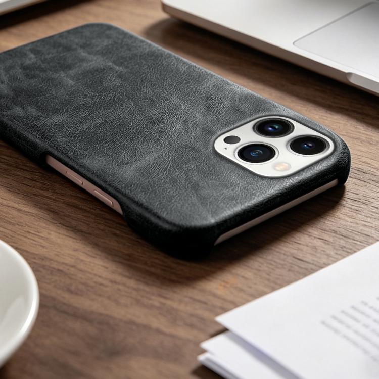 For iPhone 13 Pro Max Retro-skin Magnetic Vegan Leather Back Phone Case