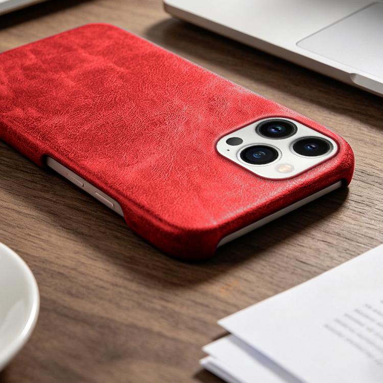 For iPhone 13 Pro Max Retro-skin Magnetic Vegan Leather Back Phone Case