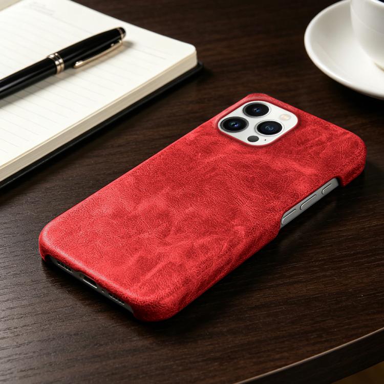 For iPhone 13 Pro Max Retro-skin Magnetic Vegan Leather Back Phone Case