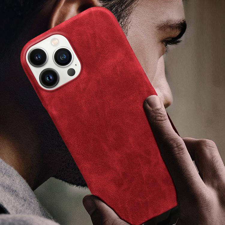 For iPhone 13 Pro Max Retro-skin Magnetic Vegan Leather Back Phone Case