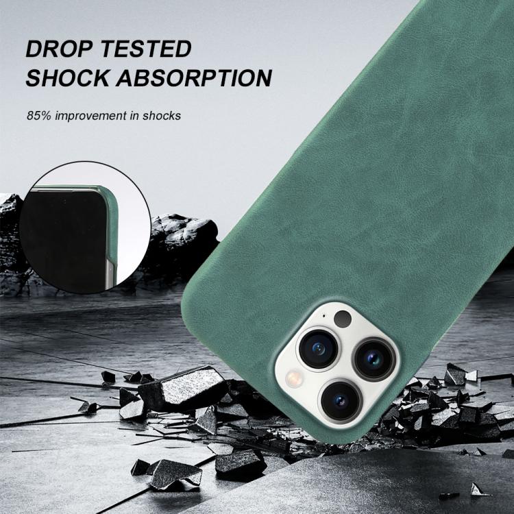 For iPhone 13 Pro Max Retro-skin Magnetic Vegan Leather Back Phone Case
