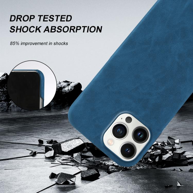 For iPhone 13 Pro Max Retro-skin Magnetic Vegan Leather Back Phone Case
