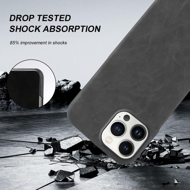 For iPhone 13 Pro Max Retro-skin Magnetic Vegan Leather Back Phone Case