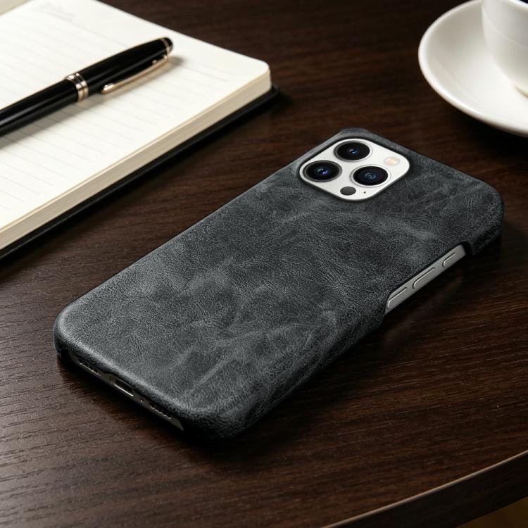 For iPhone 13 Pro Retro-skin Magnetic Vegan Leather Back Phone Case