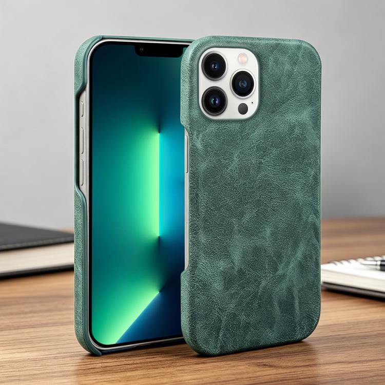 For iPhone 13 Pro Retro-skin Magnetic Vegan Leather Back Phone Case