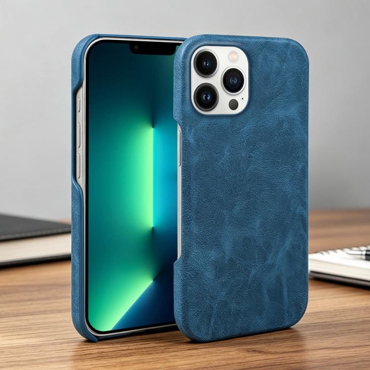For iPhone 13 Pro Retro-skin Magnetic Vegan Leather Back Phone Case