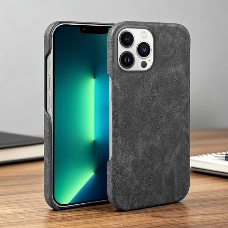 For iPhone 13 Pro Retro-skin Magnetic Vegan Leather Back Phone Case