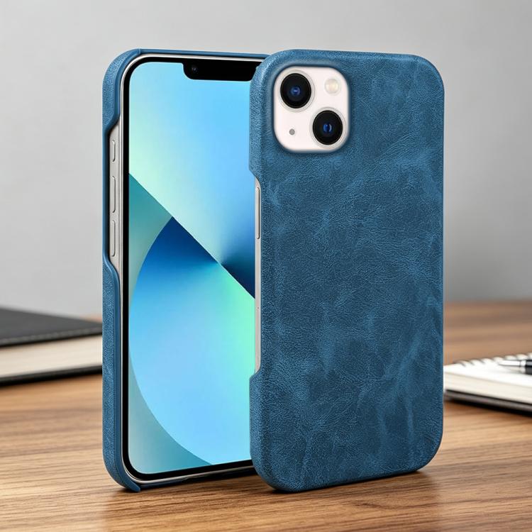 For iPhone 13 Retro-skin Magnetic Vegan Leather Back Phone Case