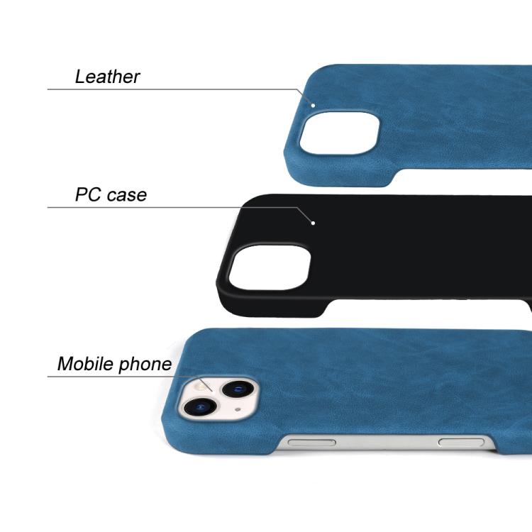 For iPhone 13 Retro-skin Magnetic Vegan Leather Back Phone Case