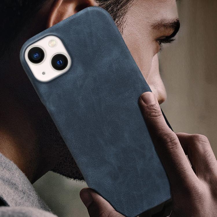 For iPhone 13 Retro-skin Magnetic Vegan Leather Back Phone Case