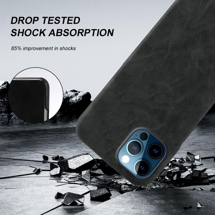 For iPhone 12 Pro Max Retro-skin Magnetic Vegan Leather Back Phone Case