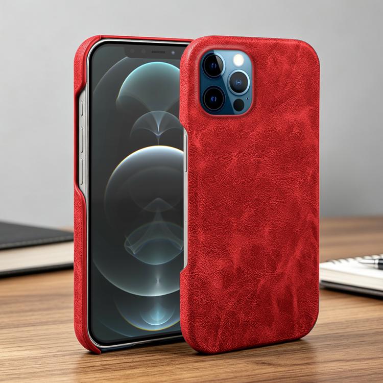 For iPhone 12 Pro Max Retro-skin Magnetic Vegan Leather Back Phone Case