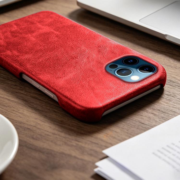 For iPhone 12 Pro Max Retro-skin Magnetic Vegan Leather Back Phone Case