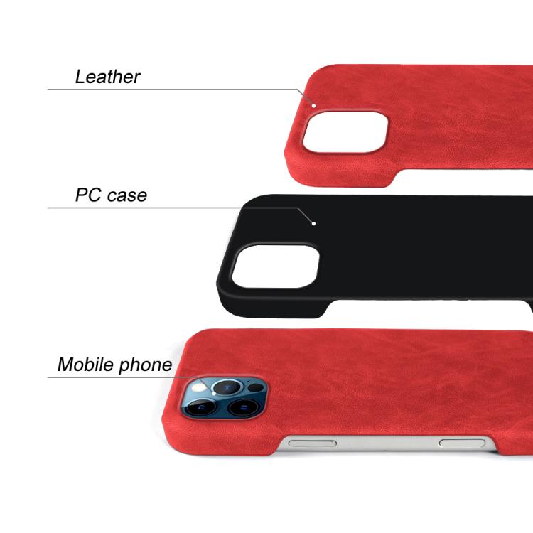 For iPhone 12 Pro Max Retro-skin Magnetic Vegan Leather Back Phone Case