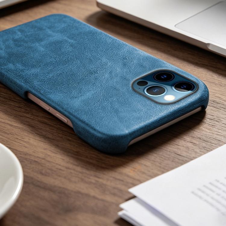 For iPhone 12 Pro Max Retro-skin Magnetic Vegan Leather Back Phone Case