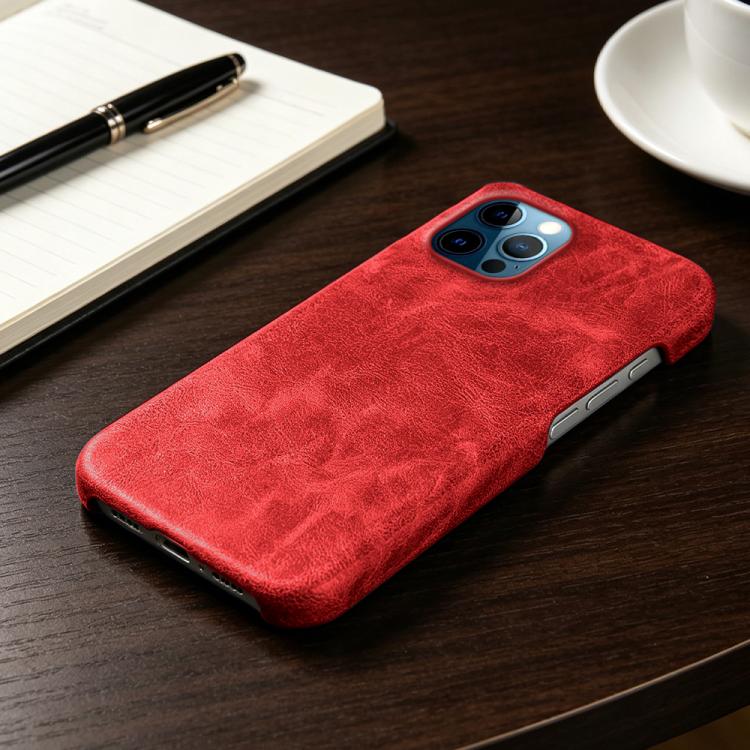 For iPhone 12 / 12 Pro Retro-skin Magnetic Vegan Leather Back Phone Case