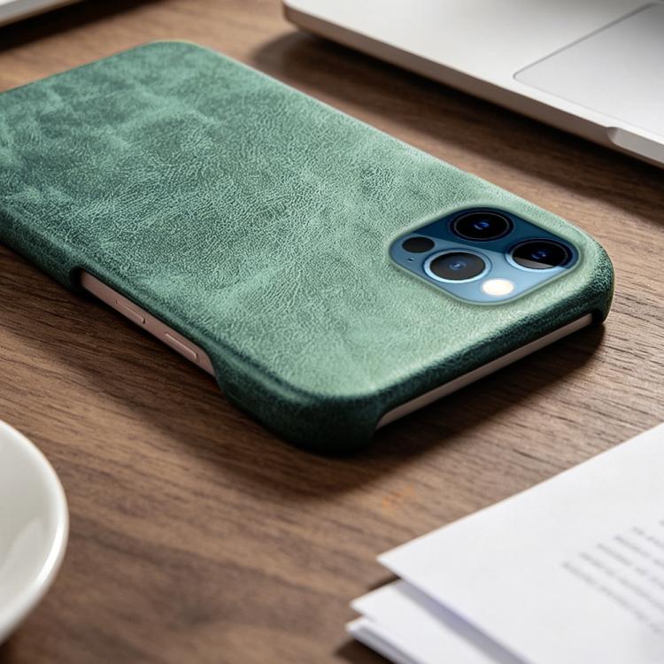 For iPhone 12 / 12 Pro Retro-skin Magnetic Vegan Leather Back Phone Case