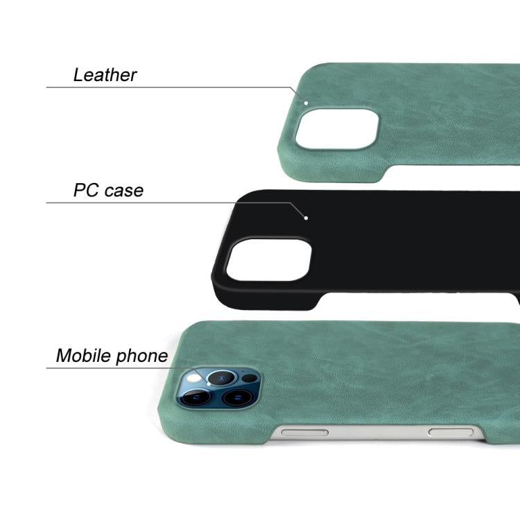 For iPhone 12 / 12 Pro Retro-skin Magnetic Vegan Leather Back Phone Case