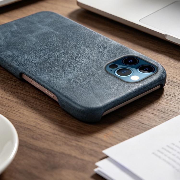 For iPhone 12 / 12 Pro Retro-skin Magnetic Vegan Leather Back Phone Case