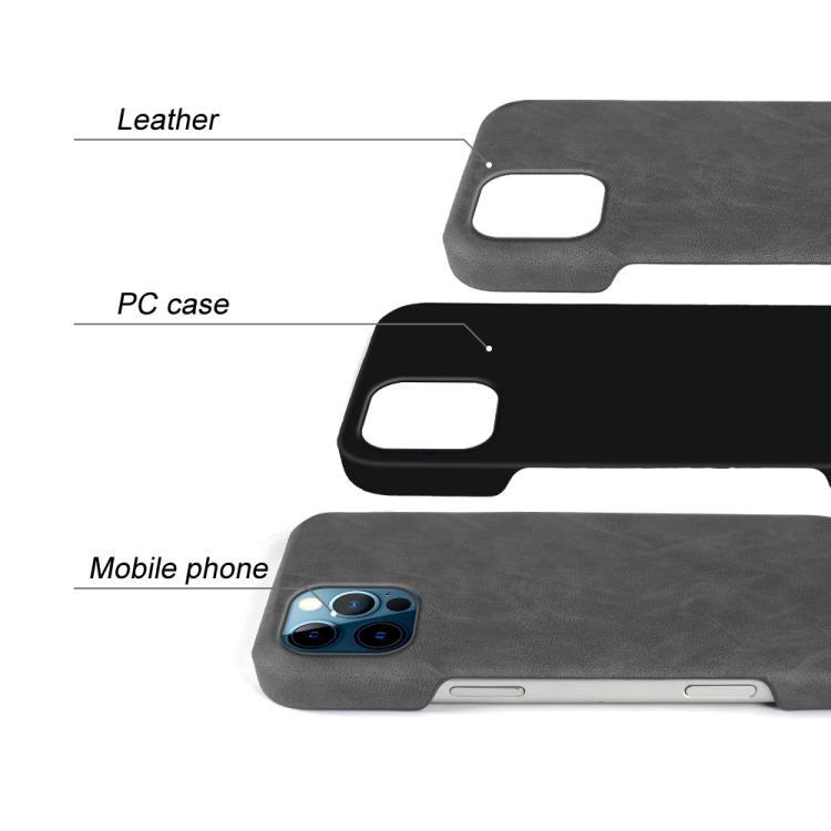 For iPhone 12 / 12 Pro Retro-skin Magnetic Vegan Leather Back Phone Case