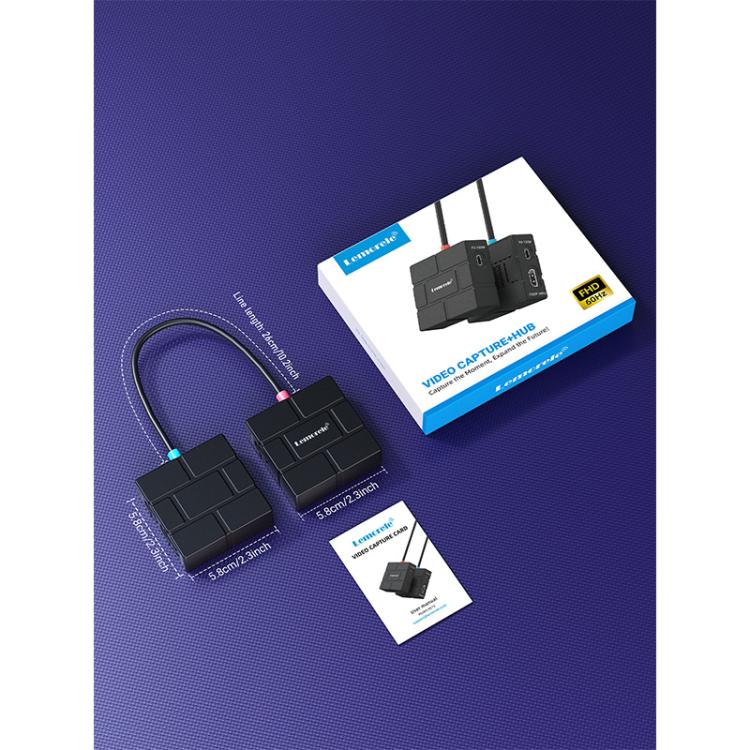 Lemorele AC12 Mini HDMI Capture Card, Type-C Low Latency Loopout Plug and Play
