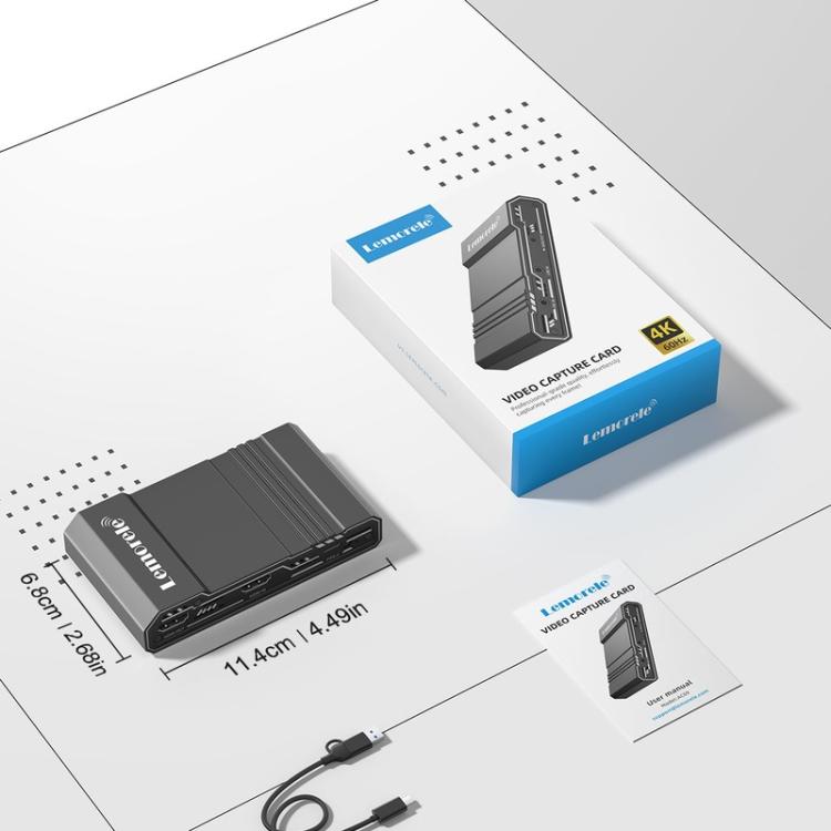 Lemorele AC09 Video Capture Card 4K HD Recorder