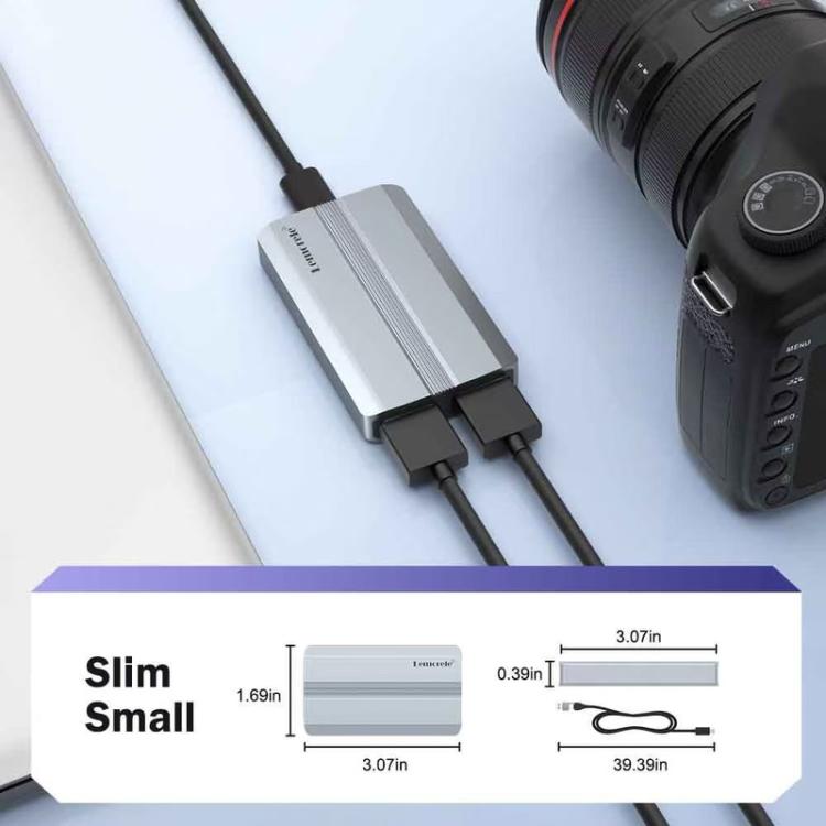 Lemorele AC06 4K HDMI Video Capture Card 1080P 60FPS Low Latency Device For Live Streaming