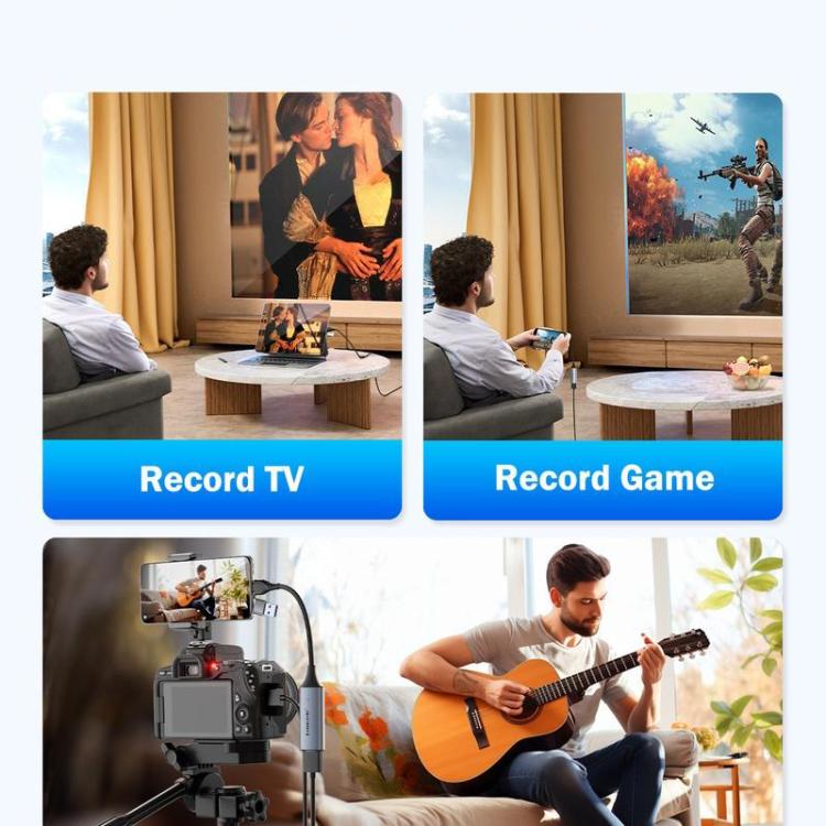 Lemorele AC05 4K HDMI Video Capture Card For Live Streaming and Recording
