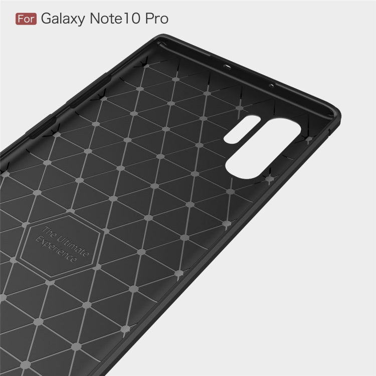 Brushed Texture Carbon Fiber TPU Case for Galaxy Note10 Pro