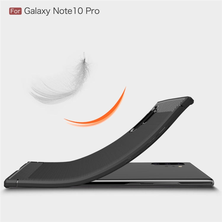 Brushed Texture Carbon Fiber TPU Case for Galaxy Note10 Pro