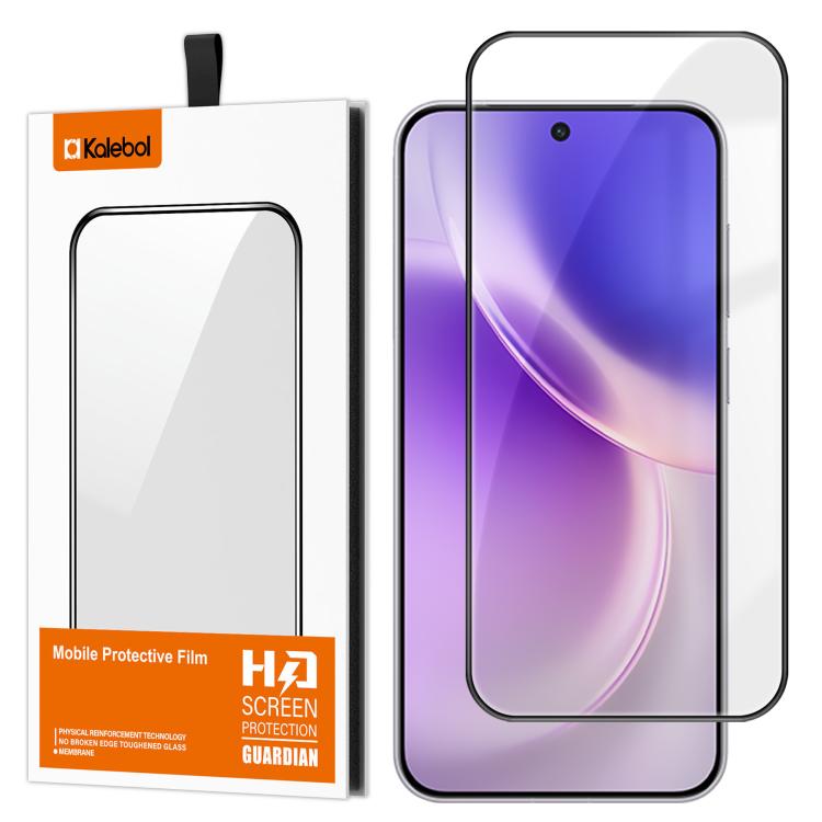 For vivo X300 Kalebol High-Aluminum Screen-Printed Full-Coverage Anti-Fingerprint Black-Bordered HD Tempered Glass Film
