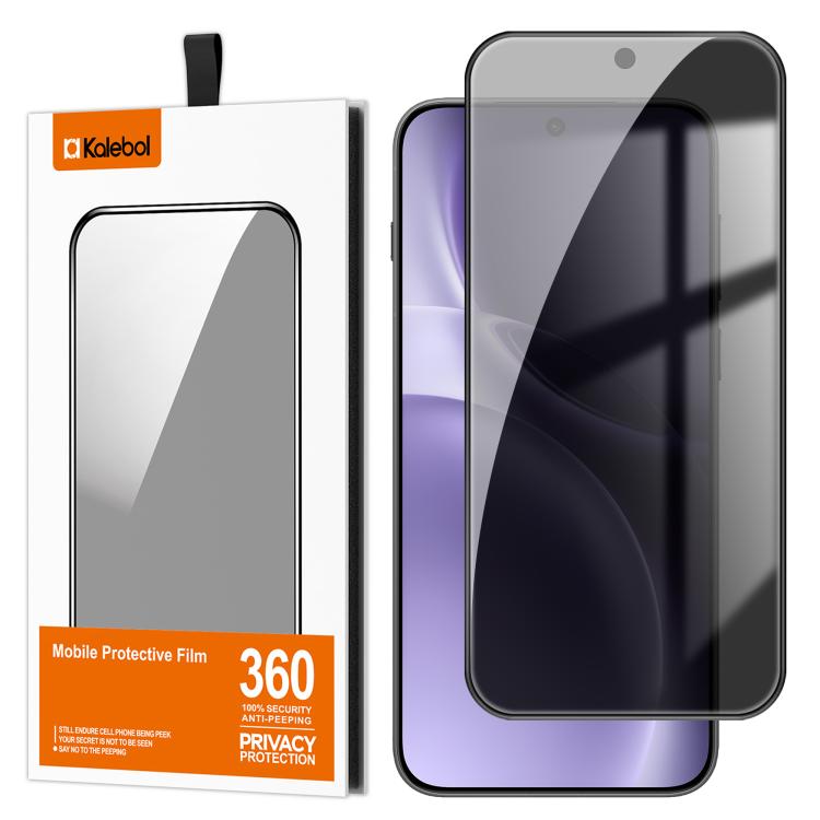 For vivo X300 Pro Kalebol High-Aluminum Screen-Printed Full-Coverage Black-Border Privacy Tempered Glass Film
