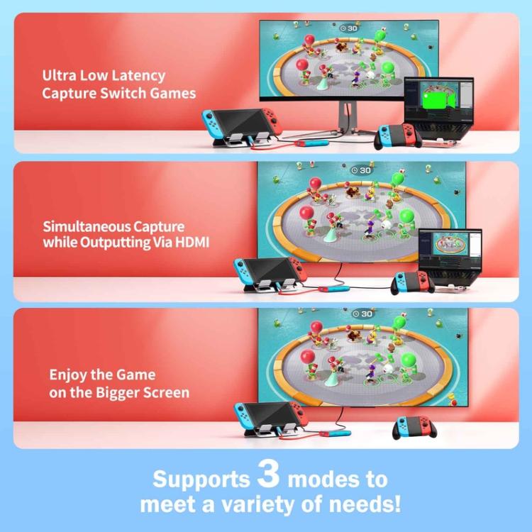 Lemorele AC08 4K HDMI Video Capture Card Game Live Recording Adapter