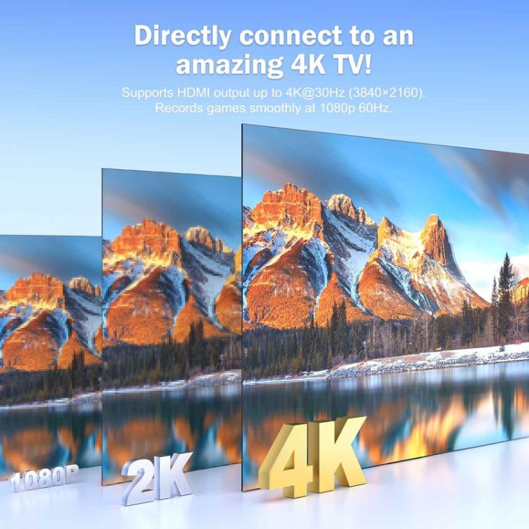 Lemorele AC08 4K HDMI Video Capture Card Game Live Recording Adapter