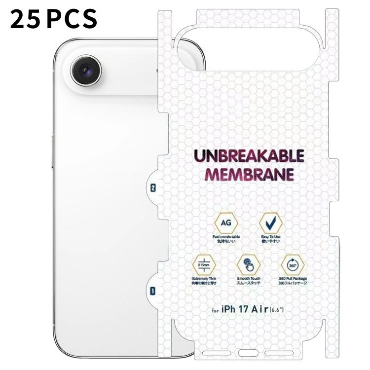 For iPhone Air 25pcs Diamond Invisible Back Frosted Full-Coverage Hydrogel Film