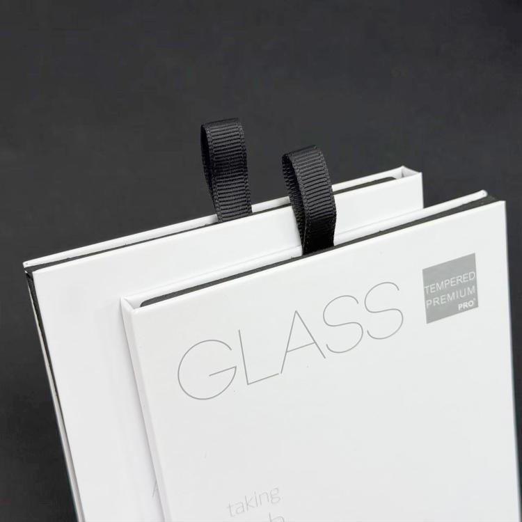 100pcs Gorilla Glass Screen Protector Folding Rigid Case Packaging Box with Hook