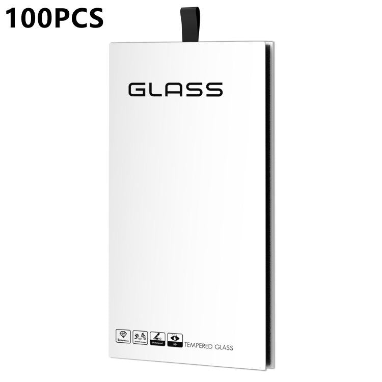 100pcs Simple White Glass Screen Protector Folding Rigid Case Packaging Box with Hook