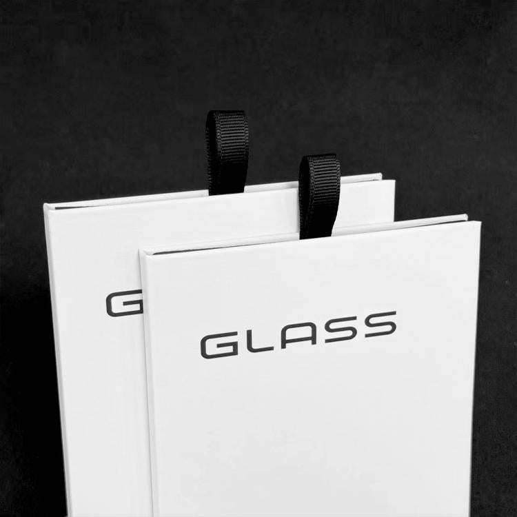 100pcs Simple White Glass Screen Protector Folding Rigid Case Packaging Box with Hook