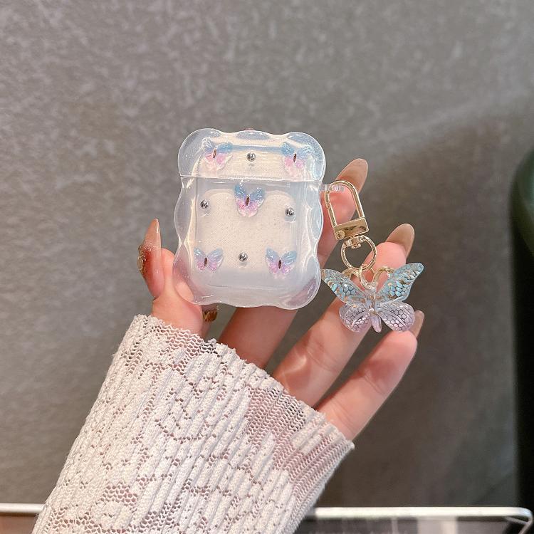 For Airpods 3 Super-Fairy Gradient Butterfly Wireless Bluetooth Earphone Case - Transparent