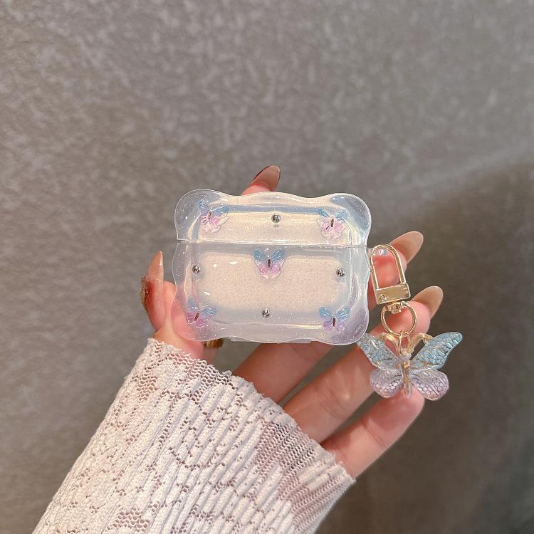 For Airpods 3 Super-Fairy Gradient Butterfly Wireless Bluetooth Earphone Case - Transparent