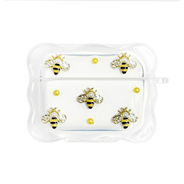 For Airpods Pro 3 Super-Fairy Gradient 3D Bee Wireless Bluetooth Earphone Case - Transparent