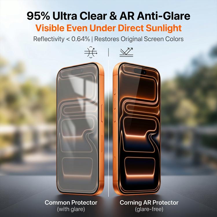 For iPhone 13 Pro Kalebol Corning Glass Screen Printed HD Super Strong Electroplated Tempered Glass Film