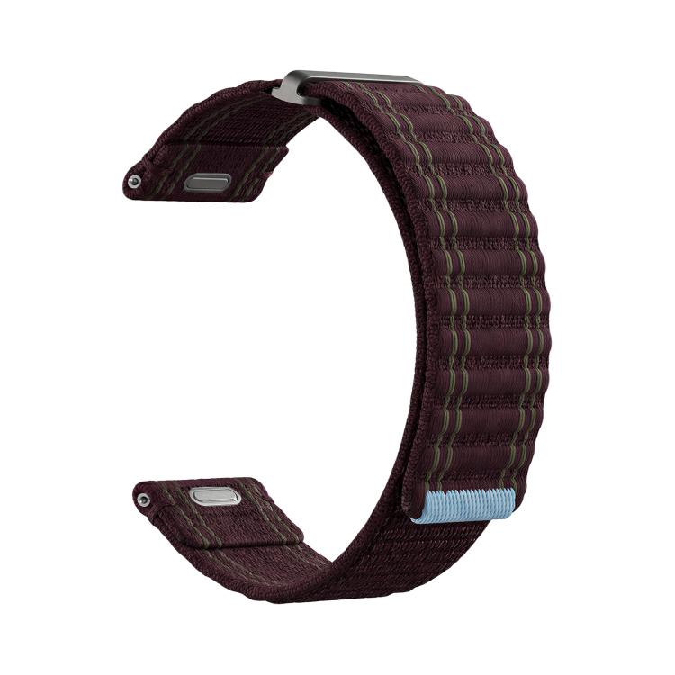 22mm Press Button Quick Release Wave Texture Nylon Loop Watch Band