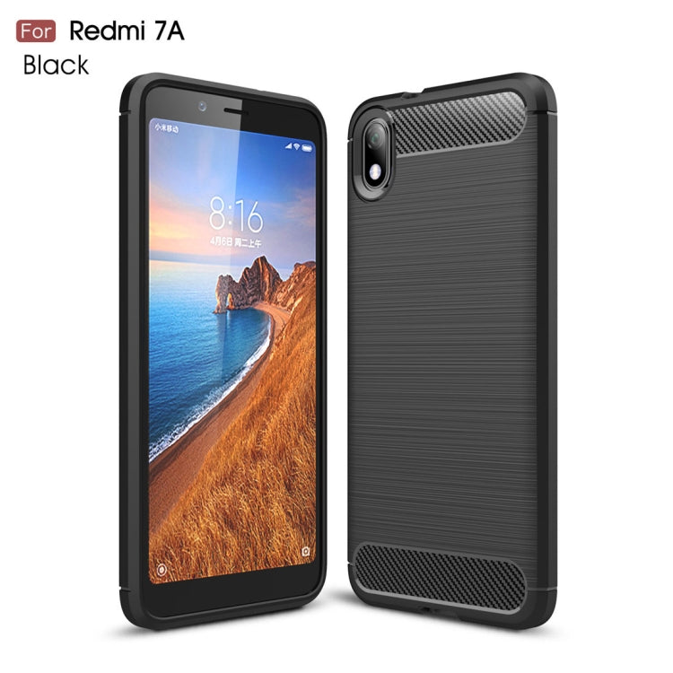 Brushed Texture Carbon Fiber TPU Case for Xiamo Redmi 7A