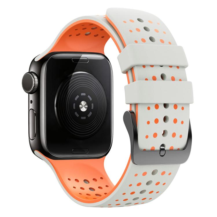 For Apple Watch 46mm / 49mm / 45mm / 44mm Starry Sky Pattern Two Color Silicone Watch Band