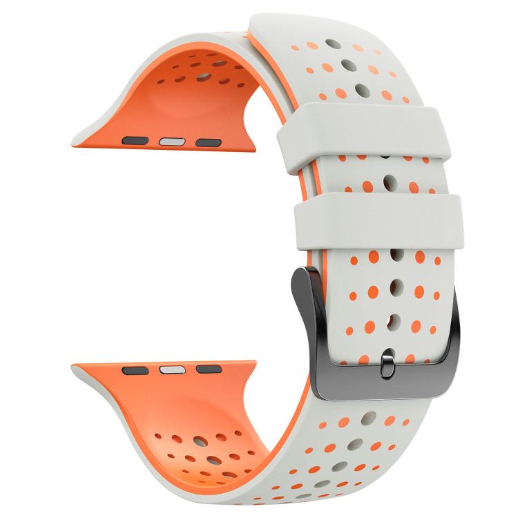 For Apple Watch 46mm / 49mm / 45mm / 44mm Starry Sky Pattern Two Color Silicone Watch Band